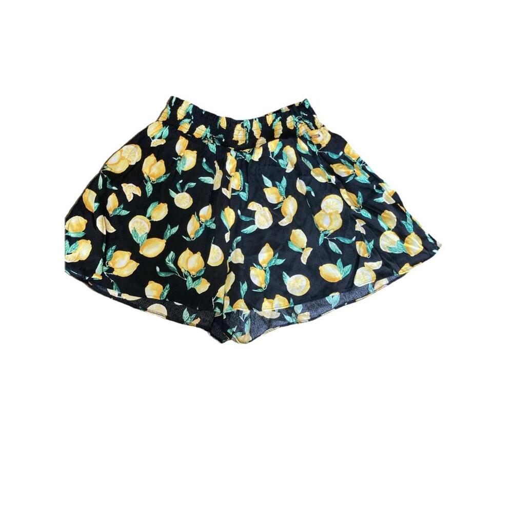 Victoria’s‎ Secret PINK Lemon Print Smocked Shorts Size Medium